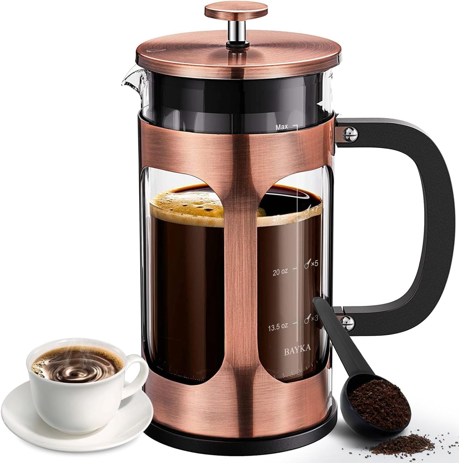 BAYKA 34 Ounce 1 Liter French Press Coffee Maker